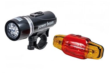 Фонари, комплект (LED перед.+зад.), FY-202, LED, 5 диодов, 4 режима работы (FWD3264148)