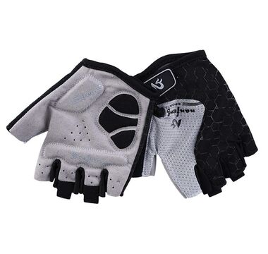 Велоперчатки "Seven X" GEL, короткие пальцы, гелевые вставки, биэластичные, силикон, лайкра, Nanfeng, размер "XL" (серый/черный, УТ00024032)