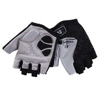 Велоперчатки "Seven X" GEL, короткие пальцы, гелевые вставки, биэластичные, силикон, лайкра, Nanfeng, размер "XL" (серый/черный, УТ00024032)