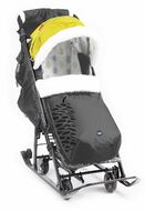 Санки-коляска детские Ника Детям 7-5 (черный/золотой)