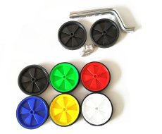 Колесики поддерживающие, приставные, 12"-18" в компл. с кронштейнами и крепежом, 120 мм (зеленый)