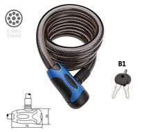 Замок противоугонный, 12 х 1200 мм, трос в пластик. оболочке, 2 ключа, ZOLI