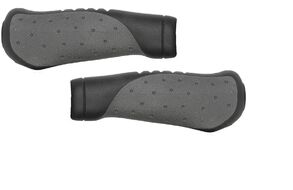 Рукоятки руля эргономичные (Грипсы, комплект), 135 мм, инд. упак. (черный/серый, 4610013543928)