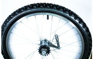 Колесо в сборе 20" заднее, алюминиевый обод, тормозная втулка, в сборе с покрышкой (20х1,95) и камерой (УТ00019441)