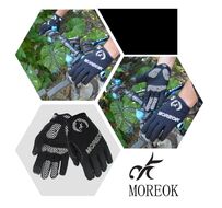 Велоперчатки MOREOK, длинный палец, силиконовые вставки, биэластичные, лайкра, сенсор, на блистере, размер "L", черный (FWDMOREOKBLK-L)