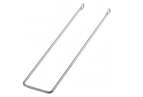 Усы (подпорка) Ø 6 мм для корзины на переднюю вилку для велосипедов 28", крепление на оси втулок, длина 400 мм (хром, УТ00021182)