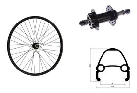 Колесо в сборе 26" заднее, WZ-A201R, 3/8 (гайка), дисковая (6 винтов), под трещотку 6/7 ск., двустеночный, FW-8948 (W26R2STD)