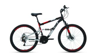 ALTAIR MTB FS 26 2.0 disc (26" 18 ск. рост 16") 2020-2021, черный/красный, RBKT1F16E013