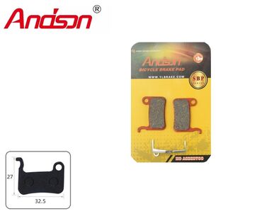 Тормозные колодки ANDSON для дискового тормоза (SHIMANO M765, M965, M966, M601, M800, M858 CALIPERS), блистер, K-3664