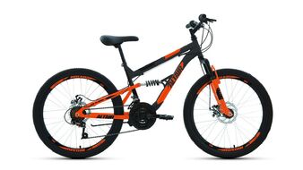 ALTAIR MTB FS 24 disc (24" 18 ск. рост 15") 2020-2021, темно-серый/оранжевый