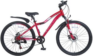 Велосипед TECH TEAM Katalina 26 disc (26" 7 ск. рост 14") красный (NN007720)