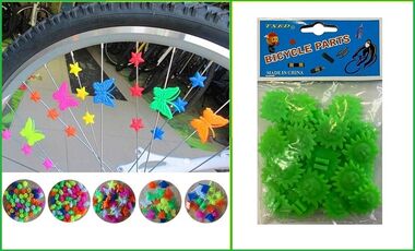 Украшения на спицы, набор 36 шт., зеленые фигуры, инд. упак. (FWD001257УС3-1)