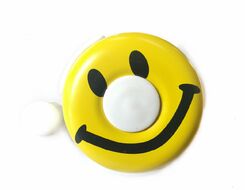 Звонок велосипедный, "Смайлик", алюминий/пластик, D52 мм