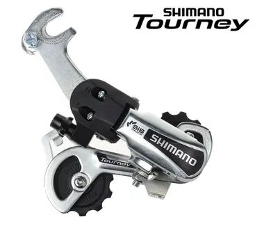 Переключатель задний, RD-TY21B, TOURNEY, 6 ск., под ось, SS, подвод - обратный, SHIMANO (серебристый)