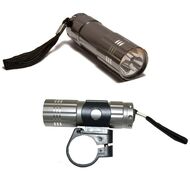 Фонарь передний (3 диода, с батарейками) алюм., быстросъемн. (JY-810 A)