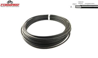 Оплетка троса тормоза, Ø 5 мм, 3-х слойная, витое сечение, бухта 50 м, FORWARD