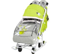 Санки-коляска "Disney baby 2"  Disney 101 Далматинец лимонный   1/2 DB2