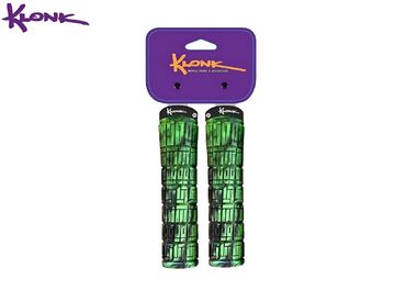 Рукоятки руля (грипсы) KLONK, 130 мм, One Side Lock Alu, KLK-11012, Black/Green