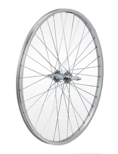Колесо в сборе 28", обод алюмин. задний, одностеночн. (стальн. скоростн. втулка на гайке) #0