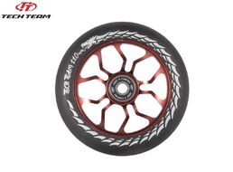 Колесо для трюкового самоката DukeR 303, 110 мм, алюминиевое, подшипники ABEC 9 (черный/фиолет., NN008900)