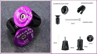 Баренды (заглушки руля), алюминиевые, SHANMASHI, пара (Purple, SHANMASHIPRPL)