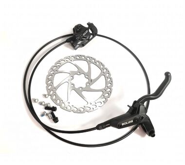 Тормоз задний, комплект, гидравлический, UB-001, PM/PM, 160 мм, 1350 мм, SAIGUAN, в сборе, с ротором 160 мм (RBRUB0010002)