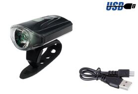 Фара передняя, 1 Super LED, USB кабель, с аккумулятором 3,7V, 550 mAh, индикатор заряда, 3 режима раб., IPX4 Waterproof, JY-7043A (УТ00022492)