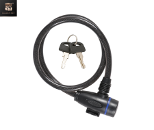 Замок противоугонный 10 х 800 мм, трос в пластик. оболочке, 2 ключа, GK101.111, Golden KEY, блистер (черный, NN001449)
