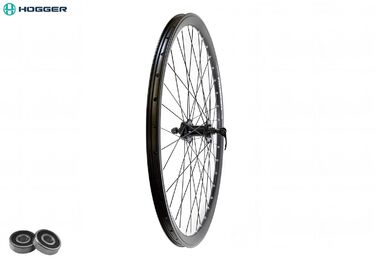 Колесо в сборе 27,5" переднее алюминиевая втулка WZ-A282FQD, дисковая (6 винтов) на промподшипниках под эксцентрик, черные спицы, пистонированый двустеночный обод HOGGER (Weinmann) УТ00022180