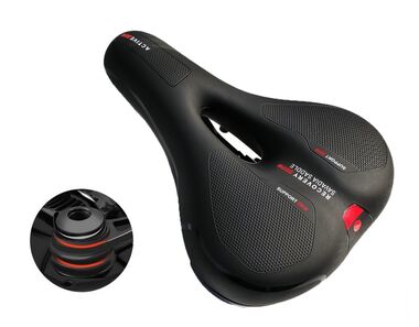 Седло комфорт, 255x190 мм, "Wheel Ap", Memory foam SADDLE, Elastomer (черный, УТ00019527)