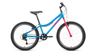 ALTAIR MTB HT 24 1.0 (24" 6 ск. рост. 12") 2022, голубой/розовый, IBK22AL24091