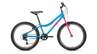 ALTAIR MTB HT 24 1.0 (24" 6 ск. рост. 12") 2022, голубой/розовый, IBK22AL24091