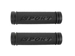 Рукоятки руля (грипсы, комплект), 120мм, резиновые, SPORT, New Vision, инд. упак. (черный)