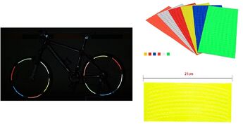 Наклейки световозвращающие на обод (к-кт на 2 колеса), 210х9,0 мм (желтый, УТ00019009)