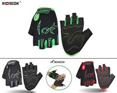 Велоперчатки MOREOK, короткие пальцы, антискользящие вставки, биэластичные, лайкра, на блистере, размер "L" (MOREOK02-L)