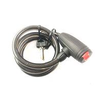 Замок противоугонный, 12 × 1200 мм, стальной трос в пластиковой оболочке + ключи (черный, GK102.113.В1)