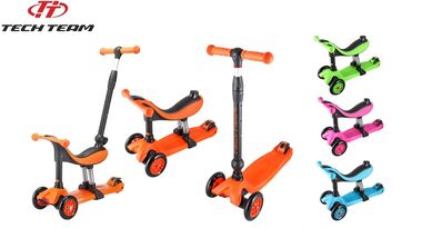 Самокат Tech Team Genius, 3 в одном, колеса PU (1/4, NP001757)