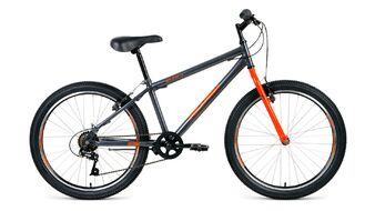 ALTAIR MTB HT 24 1.0 (24" 6 ск. рост 14") 2019-2020, серый/оранжевый, RBKT0MN46004