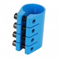 Зажим KMS, 4 болта, алюминиевый, без анодирования, для трюковых самокатов (синий, FWD806107-12)