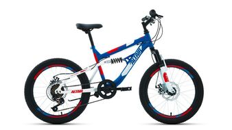 ALTAIR MTB FS 20 disc (20" 6 ск. рост. 14") 2020-2021, синий/красный, RBKT1F106005