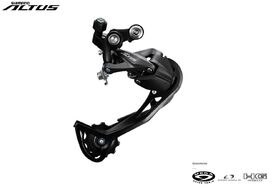 Переключатель задний SHIMANO ALTUS RD-M2000, 9 скор., крепление (на болт) под петух, SHADOW RD, Long Cage, 45T, SGS, Black (ARDM2000SGS)