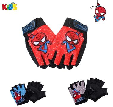 Велоперчатки детские "Spider Man", антискользящие, "SPORT", BOY (SPGLOVESPMAN1)