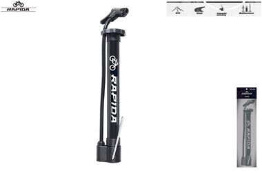 Насос RAPIDA напольный/ручной, алюминиевый корпус, 30х320мм, A/V, F/V, THP-9918 (черный, УТ00031548)