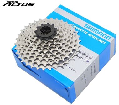 Кассета 9 ск. SHIMANO CS-HG201-9, ALTUS, 11-34T, HYPERGLIDE, инд. упак. (ECSHG2019134)