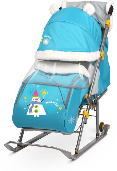 Санки-коляска "Ника Детям 6 "Снеговик" #0 Санки-коляска "Ника Детям 6 "Снеговик" #0