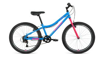 ALTAIR MTB HT 24 1.0 (24" 6 ск. рост 12") 2020-2021, голубой/розовый, RBKT11N46004