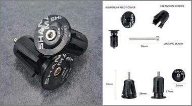 Баренды (заглушки руля) алюминиевые SHANMASHI, пара (Black, SHANMASHIBLCK)