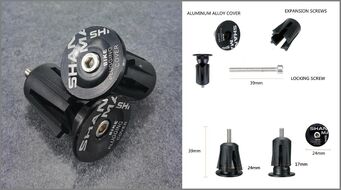 Баренды (заглушки руля) алюминиевые SHANMASHI, пара (Black, SHANMASHIBLCK)