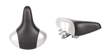 Седло комфорт 245х210 мм HF-AZ-0801A с замком (black/gray, УТ00019352)