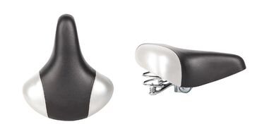 Седло комфорт 245х210 мм HF-AZ-0801A с замком (black/gray, УТ00019352)